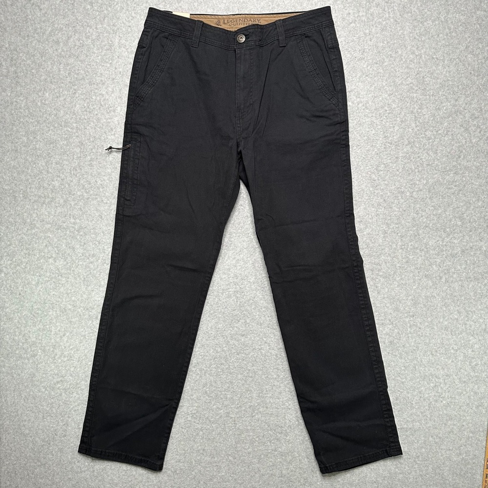 Legendary Outfitters Mens Black Stretch Canvas Pants 34x32 Utility Workwear NEW